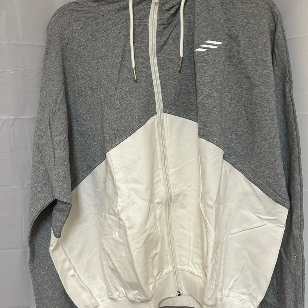 FITWEAR New Zealand Cape pullover Hoody Grey & White - Size M 8-10 US - Picture 3 of 4